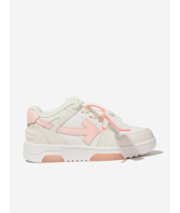 Off-White Girls Leather Out Of Office Trainers in White Profitez des Offres !