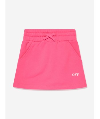 Off-White Girls Off Stamp Sweat Skirt in Pink votre