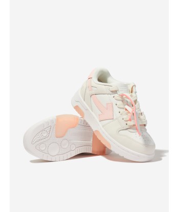 Off-White Girls Leather Out Of Office Trainers in White Profitez des Offres !