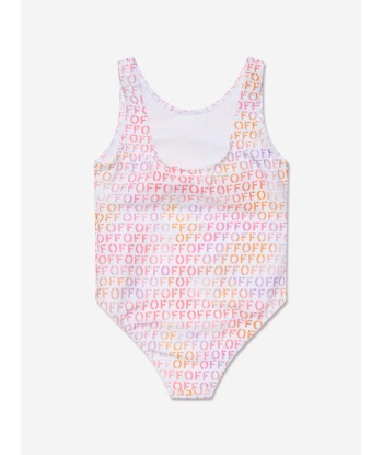 Off-White Girls Off Stamp Swimsuit in Multicolour en linge