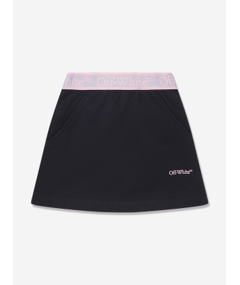 Off-White Girls Bookish Logo Band Skirt in Black vous aussi creer 