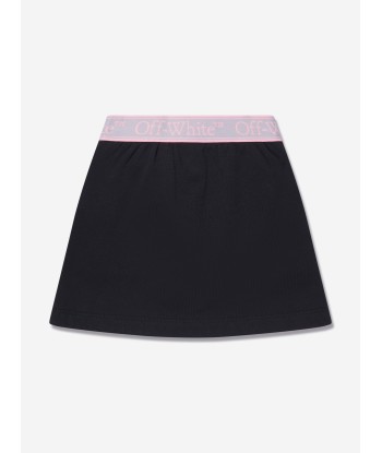 Off-White Girls Bookish Logo Band Skirt in Black vous aussi creer 