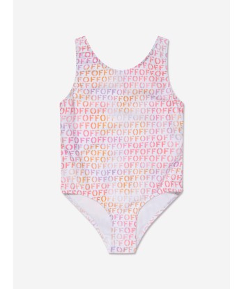 Off-White Girls Off Stamp Swimsuit in Multicolour en linge