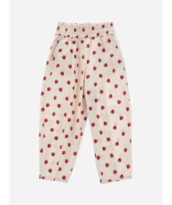 Monnalisa Girls Strawberry Trousers in Beige Venez acheter