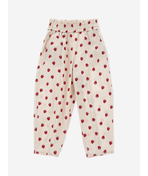 Monnalisa Girls Strawberry Trousers in Beige Venez acheter