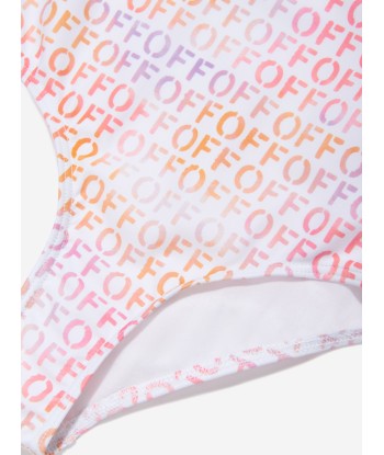 Off-White Girls Off Stamp Swimsuit in Multicolour en linge