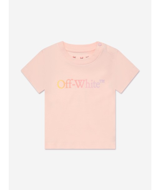 Off-White Baby Girls Arrow Rainbow T-Shirt in Pink l'évolution des habitudes 