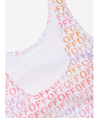 Off-White Girls Off Stamp Swimsuit in Multicolour en linge