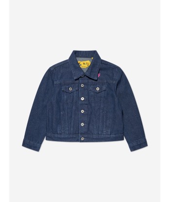 Off-White Girls Off Stamp Denim Jacket in Blue online