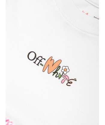 Off-White Baby Girls Funny Flowers Dress in White En savoir plus