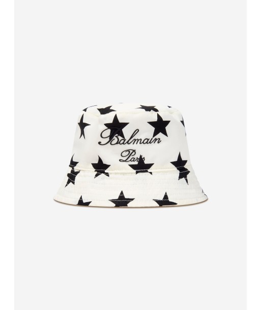 Balmain Baby Star Bucket Hat in Ivory pour bénéficier 