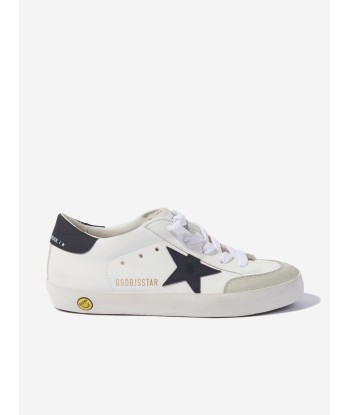 Golden Goose Kids Leather Super Star Bio Based Trainers in White l'achat 