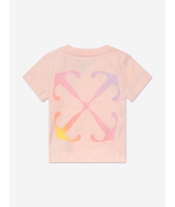 Off-White Baby Girls Arrow Rainbow T-Shirt in Pink l'évolution des habitudes 