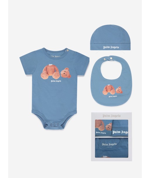 Palm Angels Baby Boys Tri-Pack Gift Set in Blue Paris Déstockage Promo