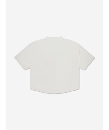 Palm Angels Boys Neon Palms Oversized T-Shirt in White la colonne vertébrale