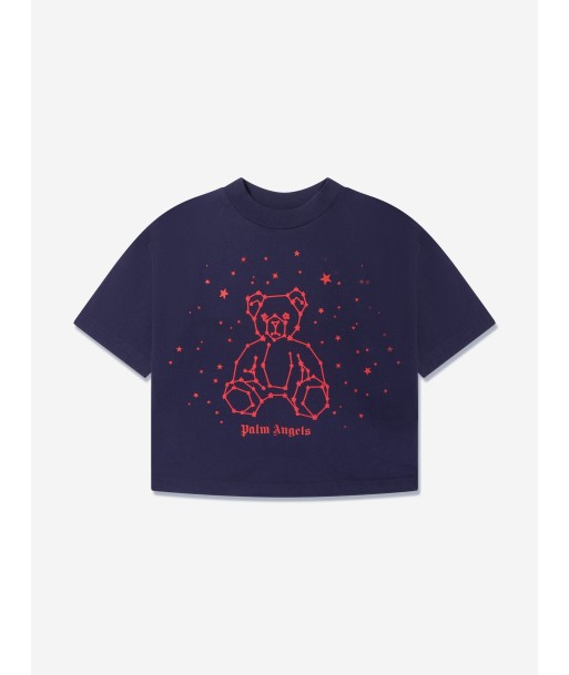 Palm Angels Boys Astro Bear Oversized T-Shirt in Navy Comparez plus de prix