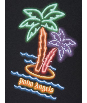 Palm Angels Boys Neon Palms Oversized T-Shirt in Black chez Cornerstreet bien 