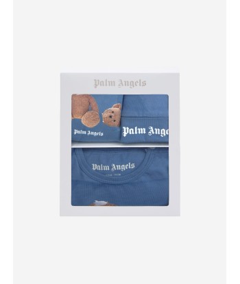 Palm Angels Baby Boys Tri-Pack Gift Set in Blue Paris Déstockage Promo