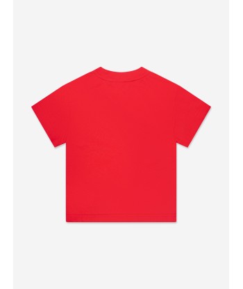 Palm Angels Boys Bear T-Shirt in Red la colonne vertébrale