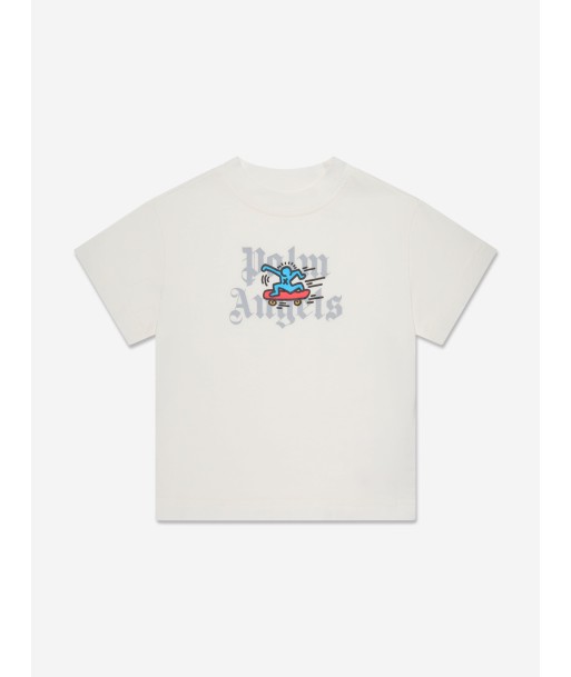 Palm Angels Boys PA X Keith Haring Skateboard T-Shirt in White votre restaurant rapide dans 