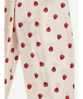 Monnalisa Girls Strawberry Trousers in Beige Venez acheter