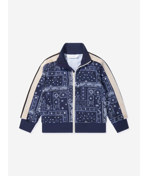 Palm Angels Boys Astro Paisley Track Jacket in Navy ou a consommer sur place