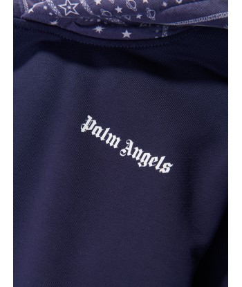 Palm Angels Boys Astro Paisley Hoodie in Navy Découvrez la collection