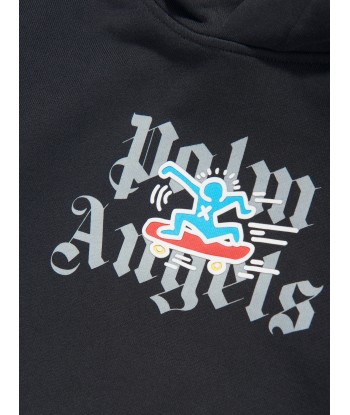 Palm Angels Boys PA X Keith Haring Skateboard Hoodie in Black Vous souhaitez 