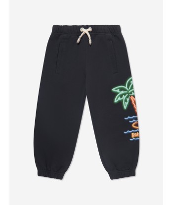 Palm Angels Boys Neon Palms Joggers in Black votre