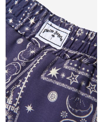 Palm Angels Boys Astro Paisley Shorts in Navy prix