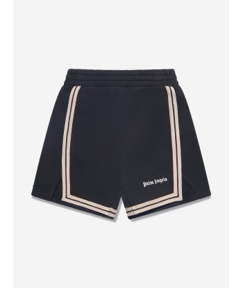 Palm Angels Boys Track Sweat Shorts in Black Par le système avancé 