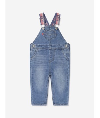 Levi's Wear Baby Girls Heart Pocket Dungarees in Blue 50-70% off 