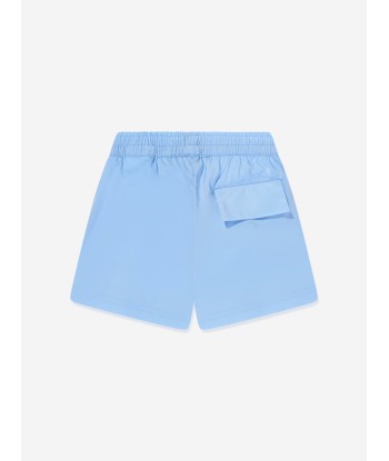 Palm Angels Boys Flames Swim Shorts in Blue pas chere