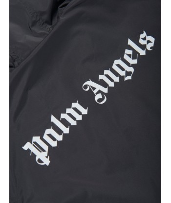 Palm Angels Boys Overlogo Windbreaker in Black Dans la société mordern