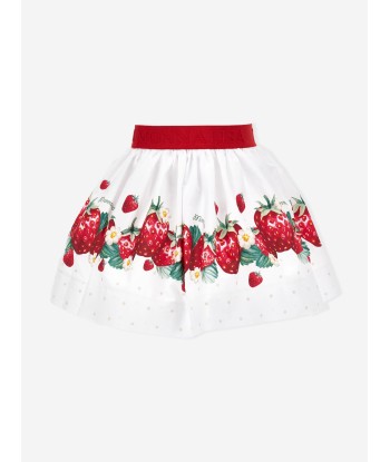 Monnalisa Girls Strawberry Skirt in White vous aussi creer 