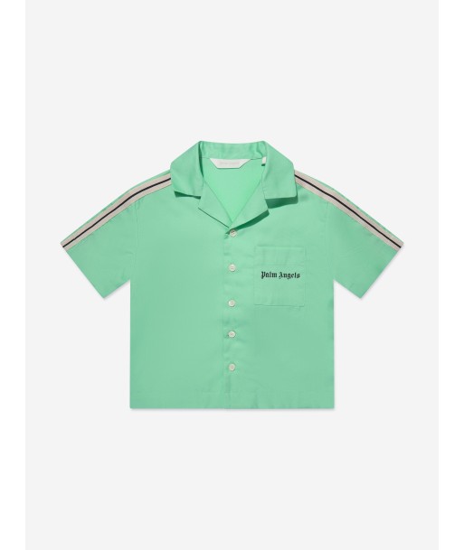 Palm Angels Boys Track Shirt in Green votre restaurant rapide dans 