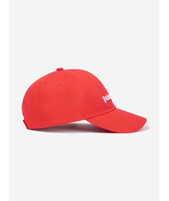 Palm Angels Boys Logo Baseball Cap in Red de pas cher