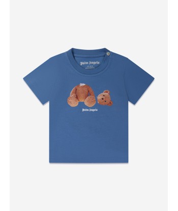 Palm Angels Baby Boys Bear T-Shirt in Blue les muscles