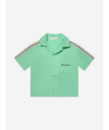 Palm Angels Boys Track Shirt in Green votre restaurant rapide dans 