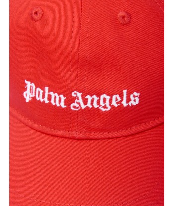 Palm Angels Boys Logo Baseball Cap in Red de pas cher