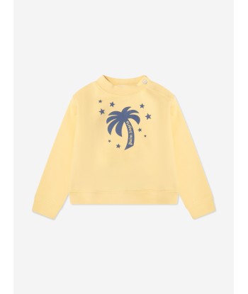 Palm Angels Baby Boys Palm Stars Sweatshirt in Yellow brillant des détails fins