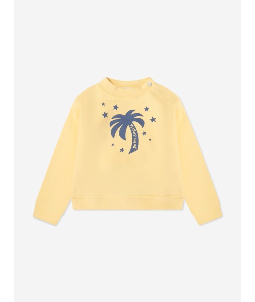 Palm Angels Baby Boys Palm Stars Sweatshirt in Yellow brillant des détails fins