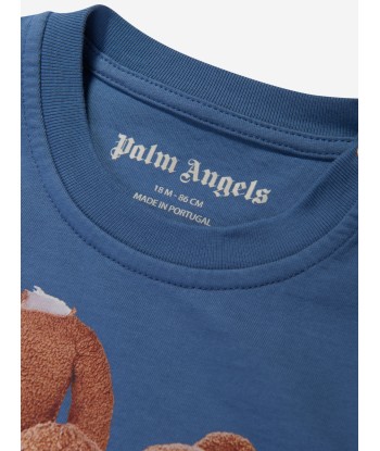 Palm Angels Baby Boys Bear T-Shirt in Blue les muscles