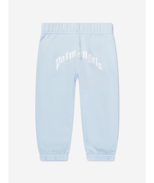 Palm Angels Baby Boys Curved Logo Joggers in Blue de l' environnement