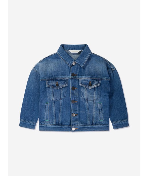 Palm Angels Boys Overlogo Denim Jacket in Blue sélection de produits