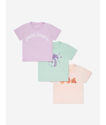 Palm Angels Baby Girls Tri-Pack T-Shirts Set in Multicolour le concept de la Pate a emporter 