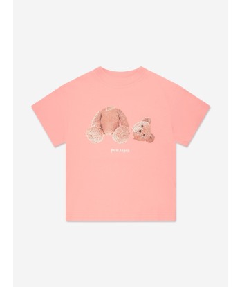 Palm Angels Girls Bear T-Shirt in Pink store