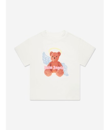 Palm Angels Girls Bear Angel T-Shirt in White sélection de produits