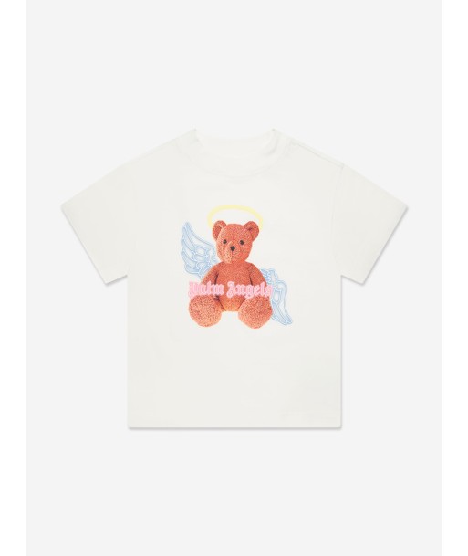 Palm Angels Girls Bear Angel T-Shirt in White sélection de produits