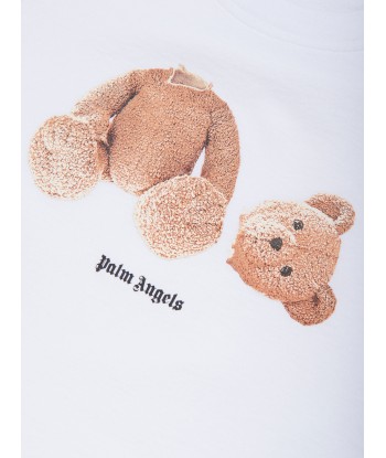 Palm Angels Kids Bear T-Shirt in White outlet